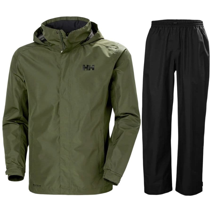 Helly Hansen Dubliner/HH Rain sadeasu, miehet, vihreä/musta – Helly Hansen