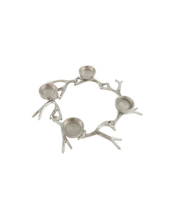 Antlers Candle Holder Silver