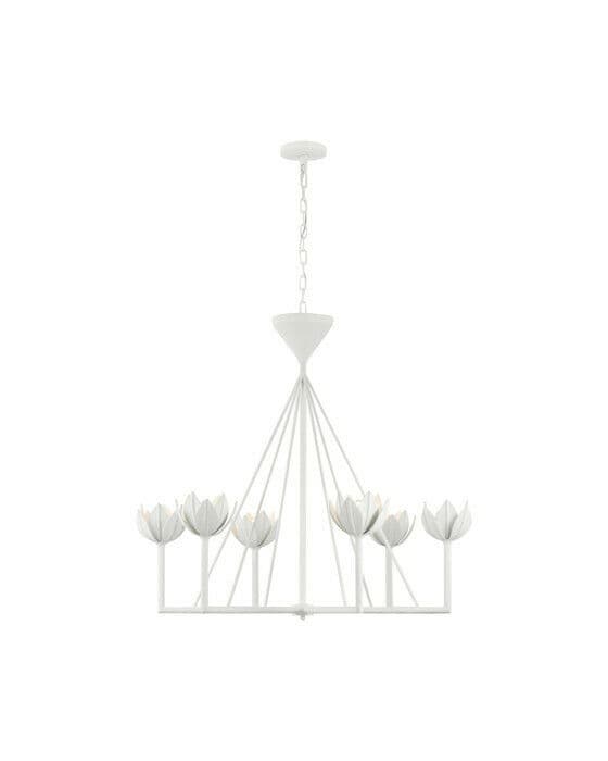 Alberto Low Ceiling Chandelier Plaster White L – Visual Comfort