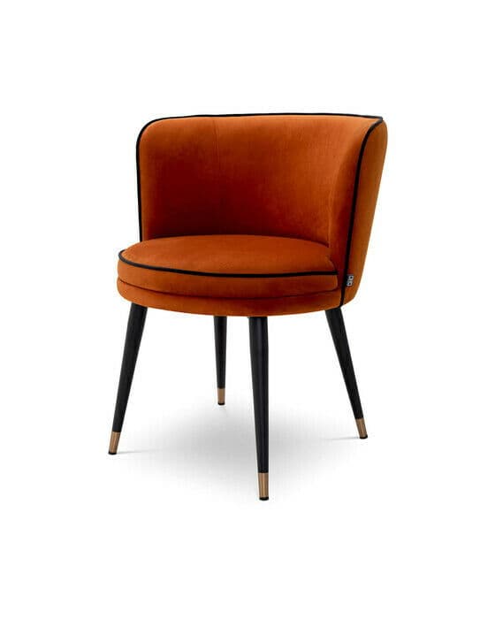Grenada Dining Chair Savona Orange Velvet