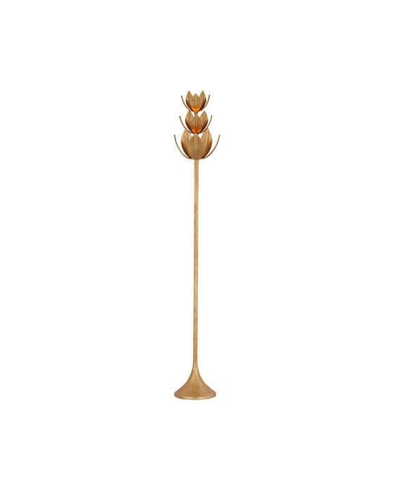 Alberto 70" Floor Torchiere Antique Gold Leaf – Visual Comfort