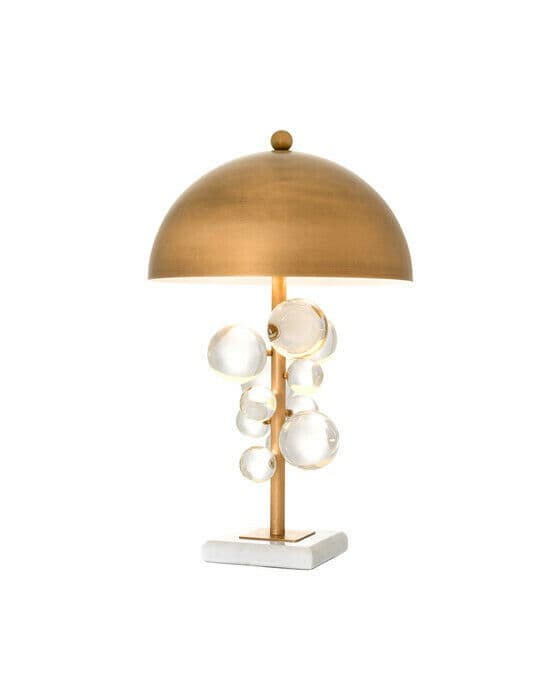 Floral Table Lamp Brass