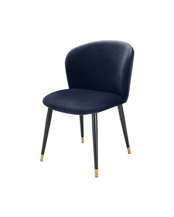 Volante Dining Chair Velvet Savona Midnight Blue