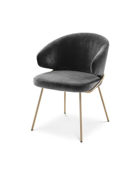 Kinley ruokapöydän tuoli savona dark grey velvet