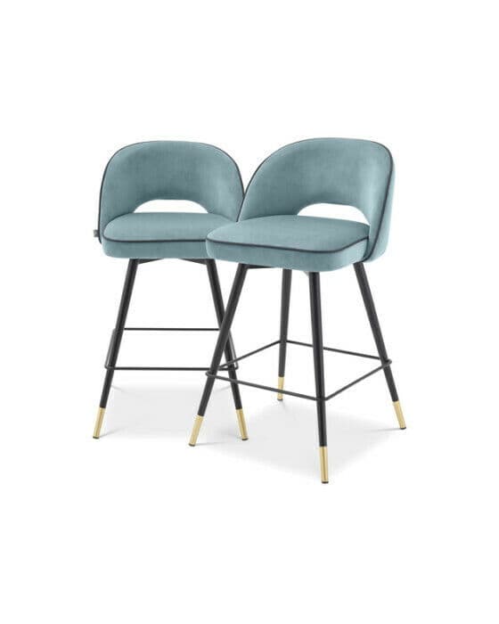 Cliff baarituoli savona blue velvet 2 kpl