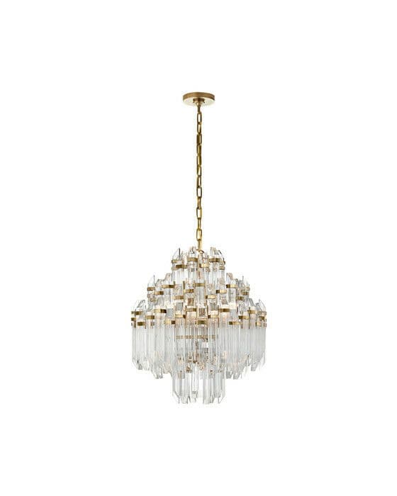 Adele Four Tier Waterfall Chandelier Antique Brass