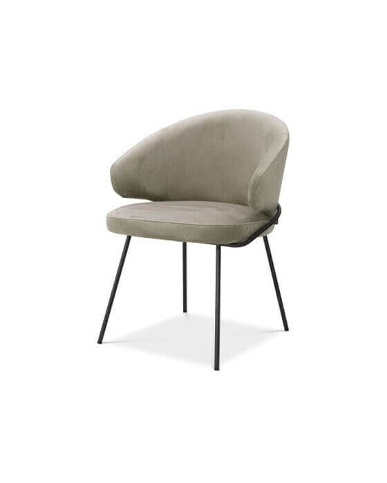 Kinley ruokatuoli savona greige velvet