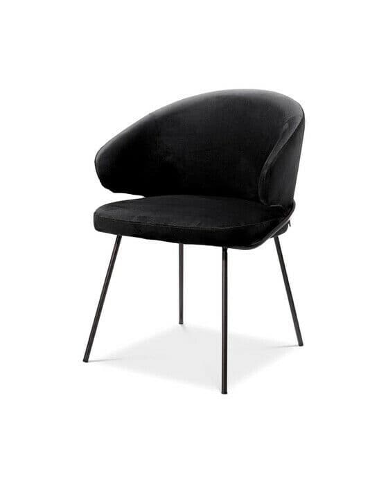 Kinley ruokatuoli roche black velvet