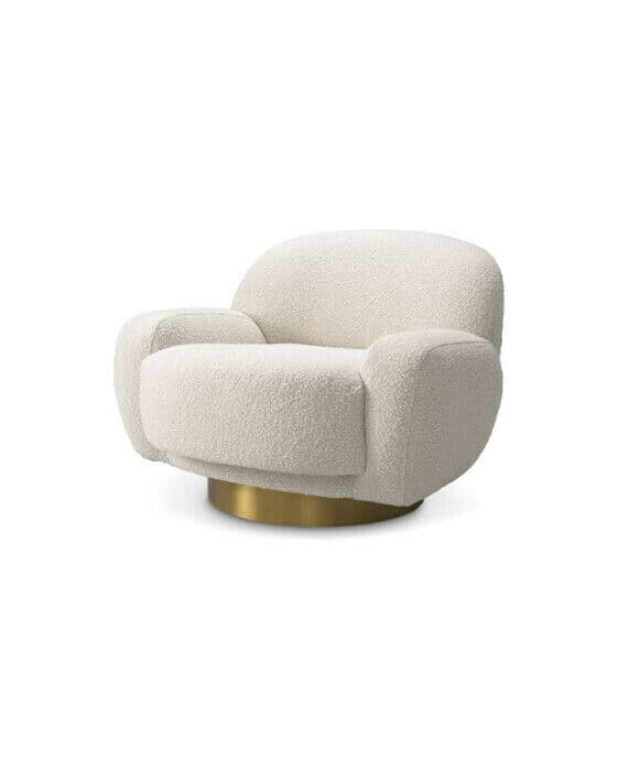 Udine nojatuoli bouclé cream