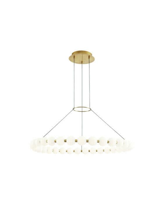 Orbet 36 Chandelier Natural Brass
