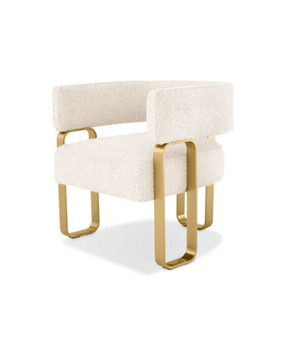Capricorn nojatuoli bouclé cream