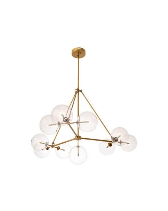 Bermude kattovalaisin antique brass finish clear glass