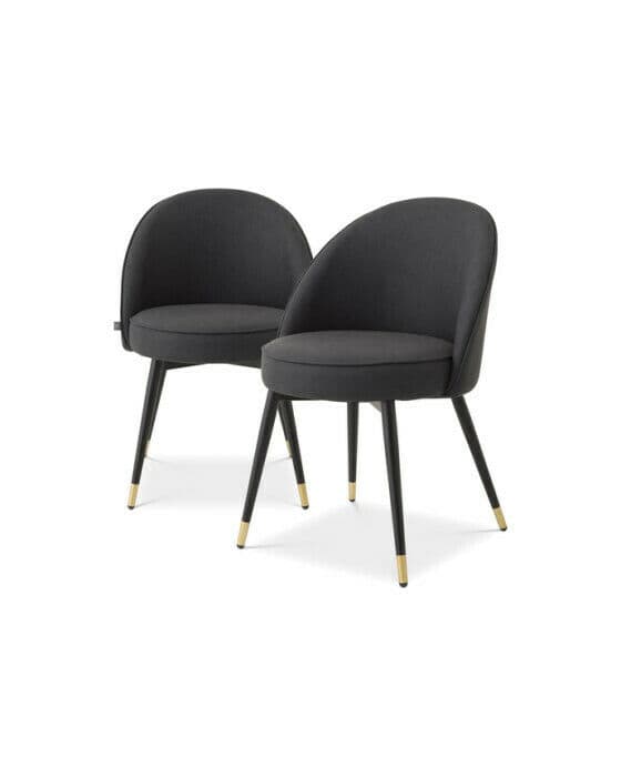 Cooper ruokatuoli faux leather grey 2 kpl