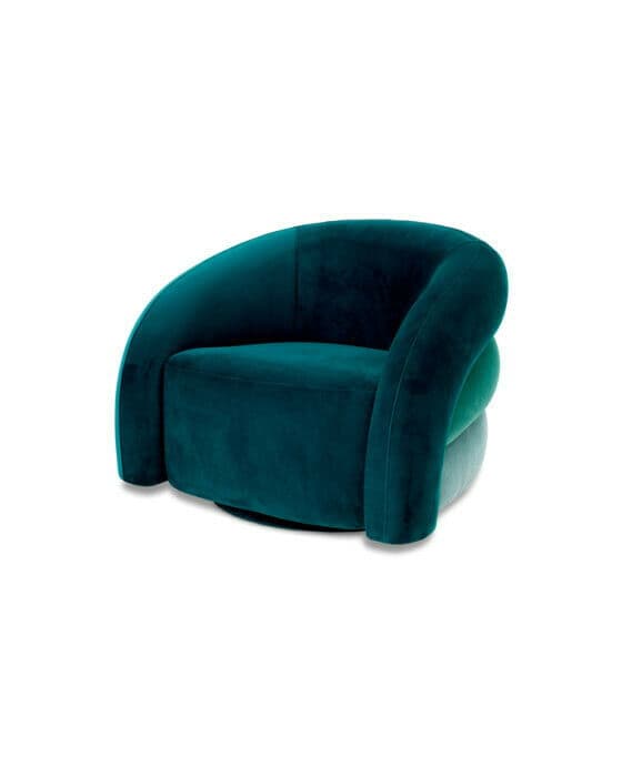Novelle nojatuoli savona sea green velvet