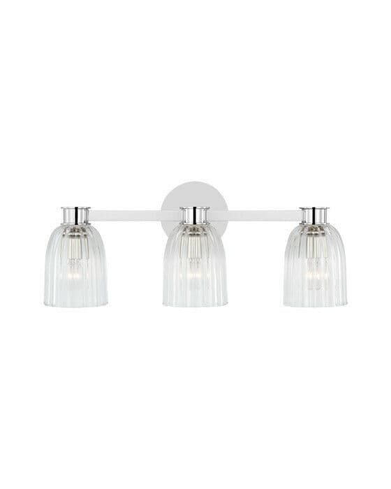 Asalea Triple Vanity Light Polished Nickel