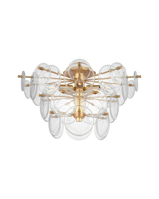 Loire Tiered Flush Mount Gild/Clear Glass L