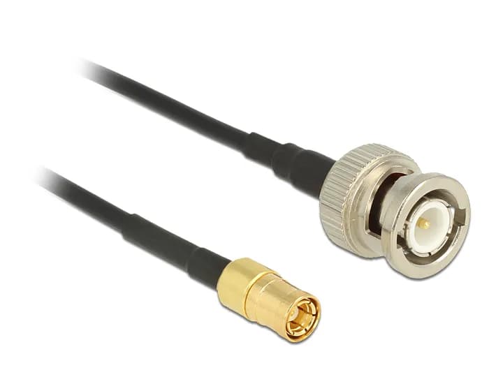 DeLOCK BNC – SMB RG-174 -antennikaapeli, 2 m, musta – De-Lock