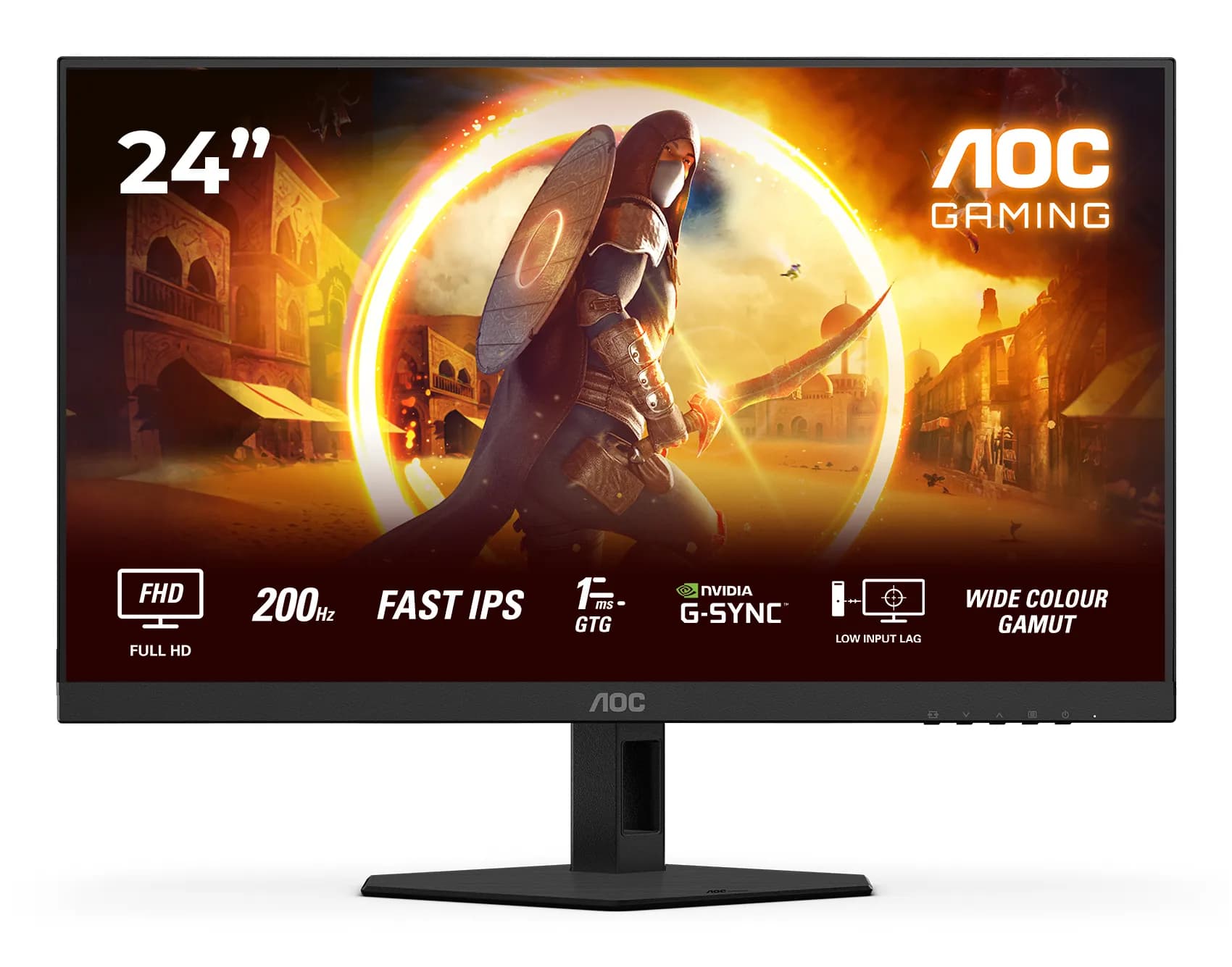 AOC 24G4HRE 23.8" Full HD, Fast IPS -pelinäyttö – AOC