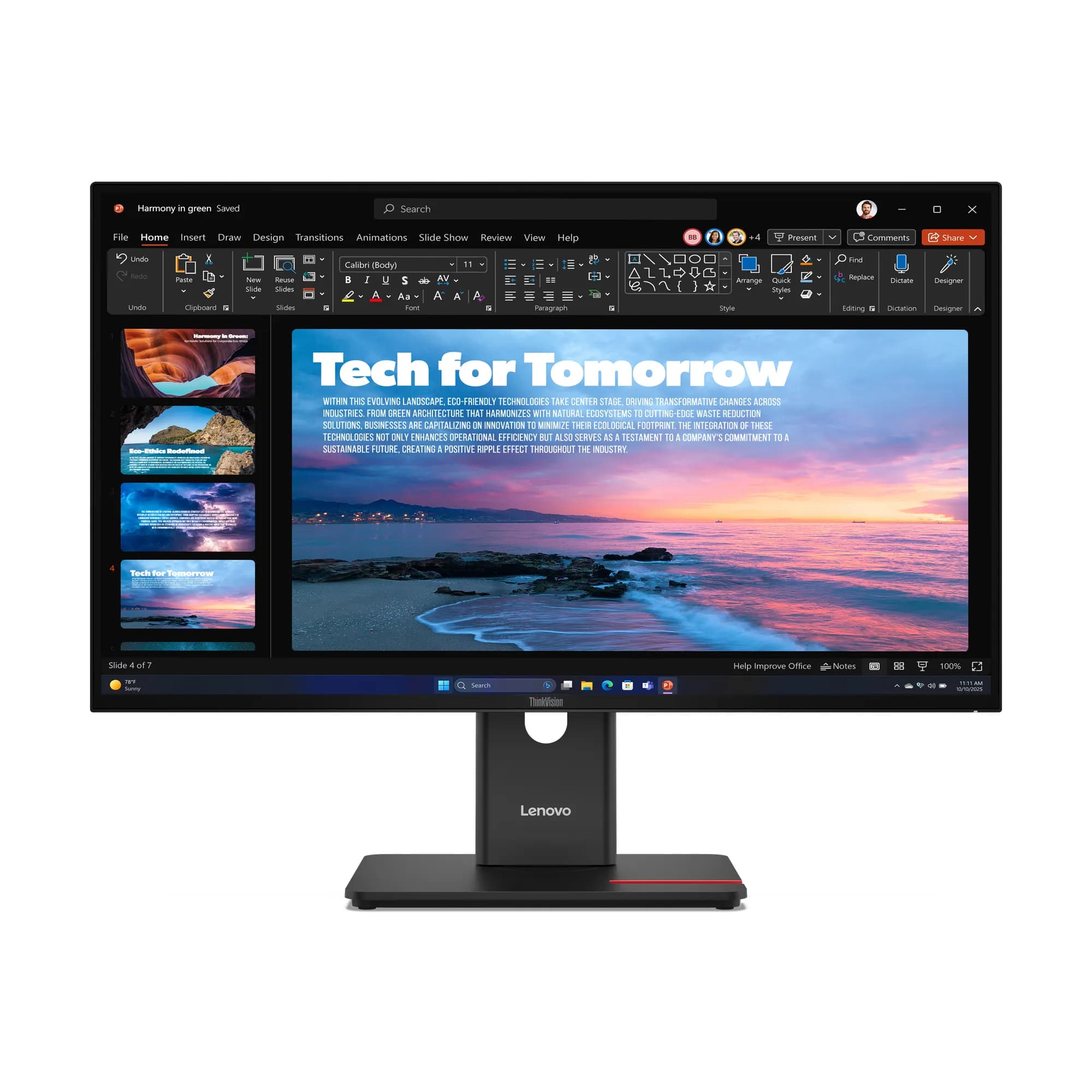 Lenovo ThinkVision T27QD-40 27" QHD, IPS -näyttö, USB-C hub – Lenovo