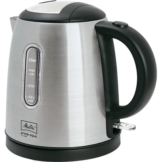 Melitta Prime Aqua Mini Top -vedenkeitin, 1,0 l, 2200 W, hopea – Melitta