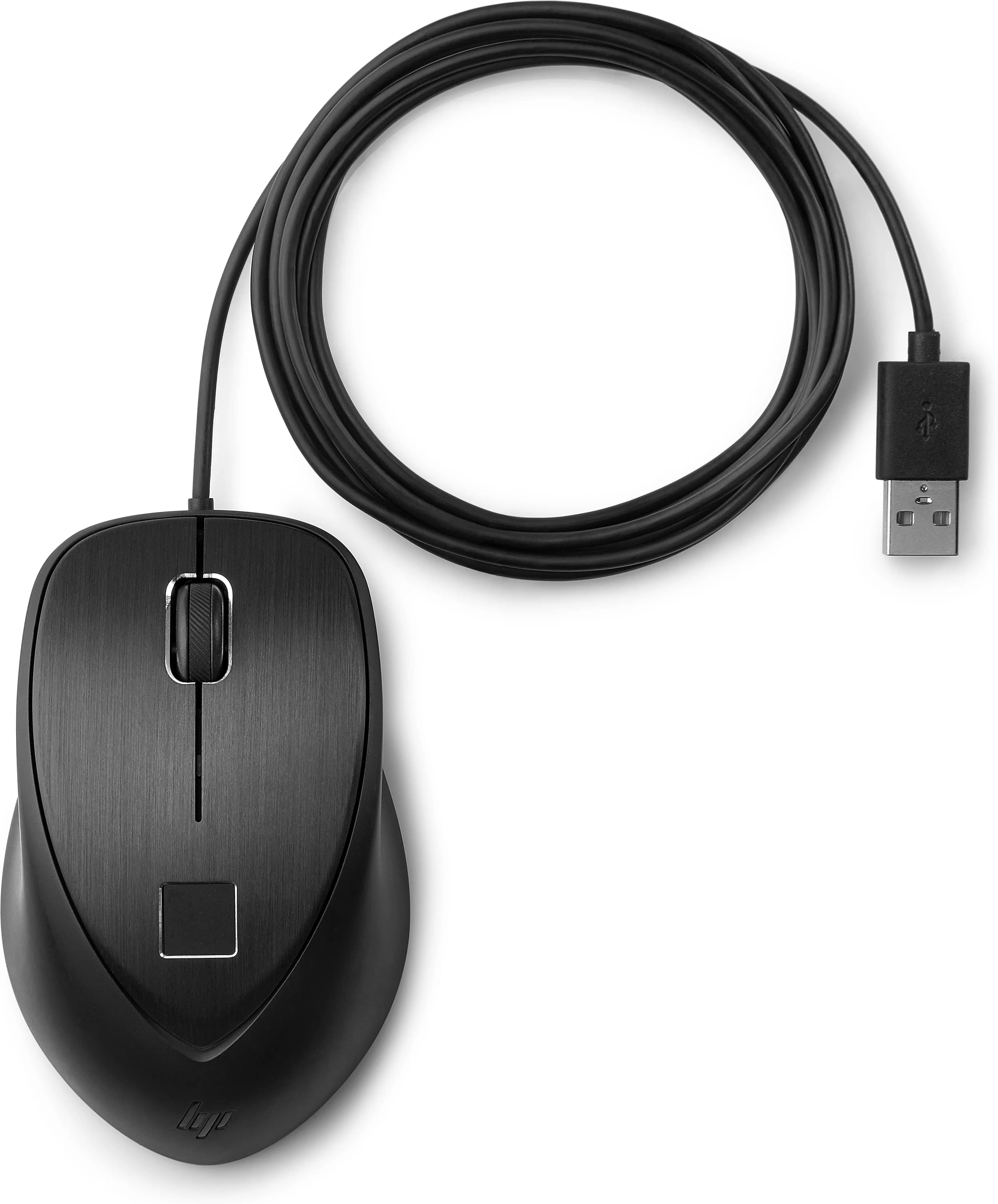 HP USB Fingerprint Mouse -langallinen hiiri, musta