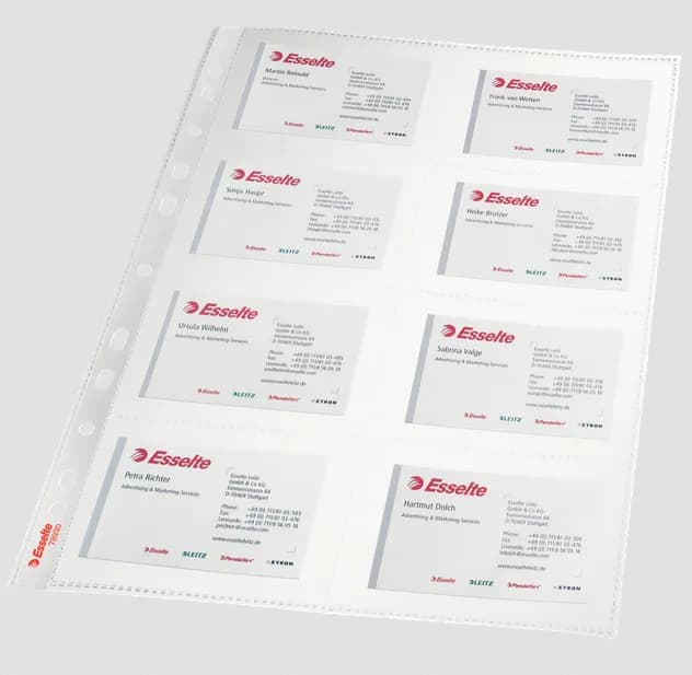 Pocket BusinessCard clear 105my A4 (10)  – Esselte