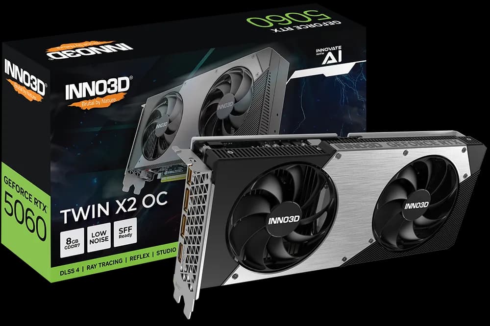 Inno3D GeForce RTX 5060 Twin X2 OC 8 Gt -näytönohjain – INNO3D