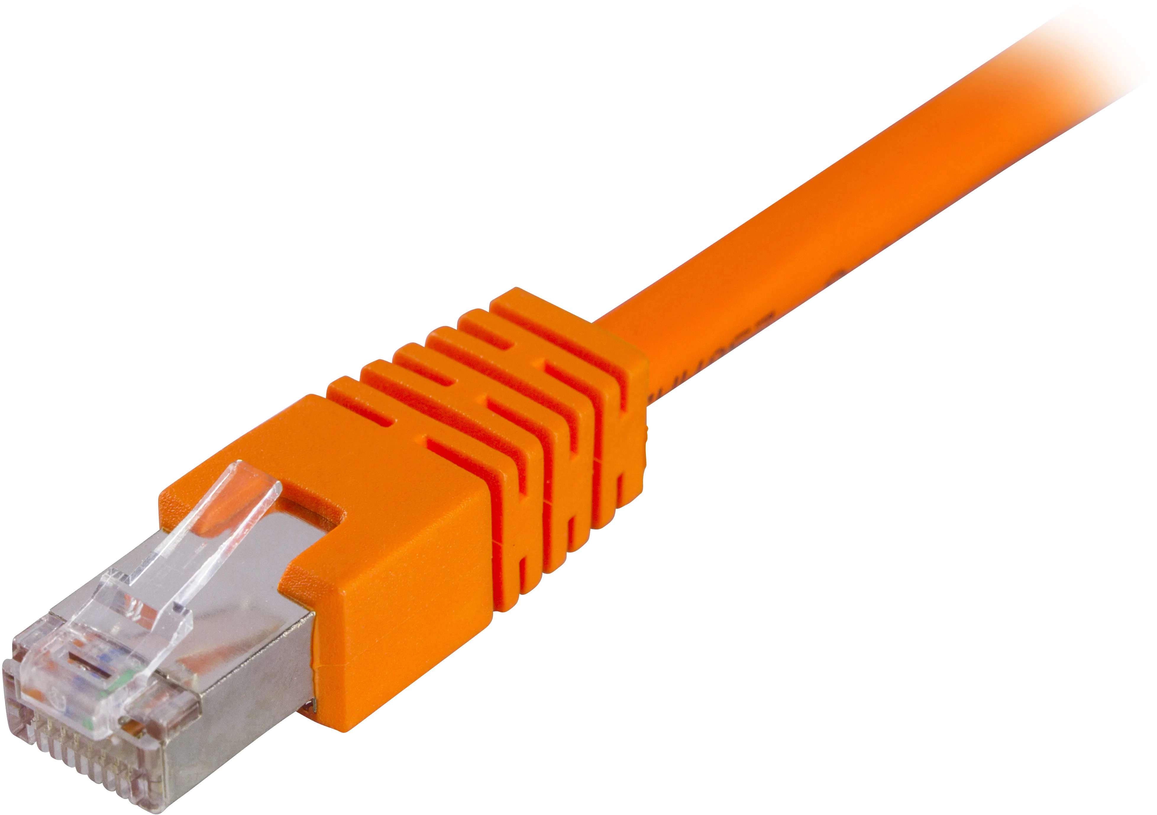 Deltaco Cat6 F/UTP RJ45 0.5m -verkkokaapeli, oranssi