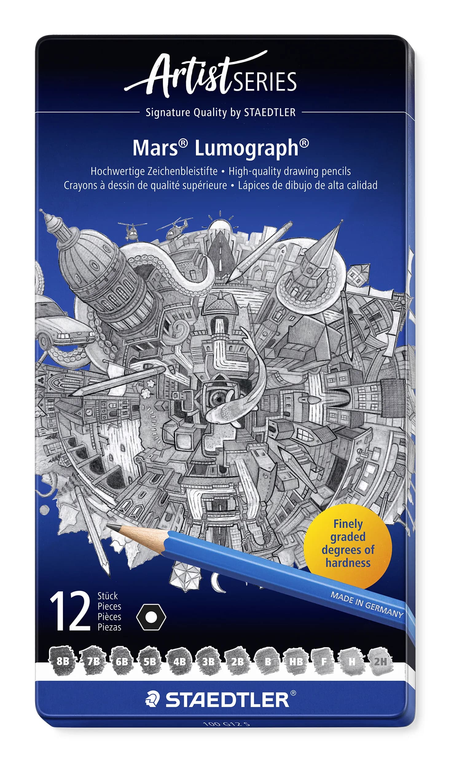 Pencil Mars Lumograph ass (12) – STAEDTLER