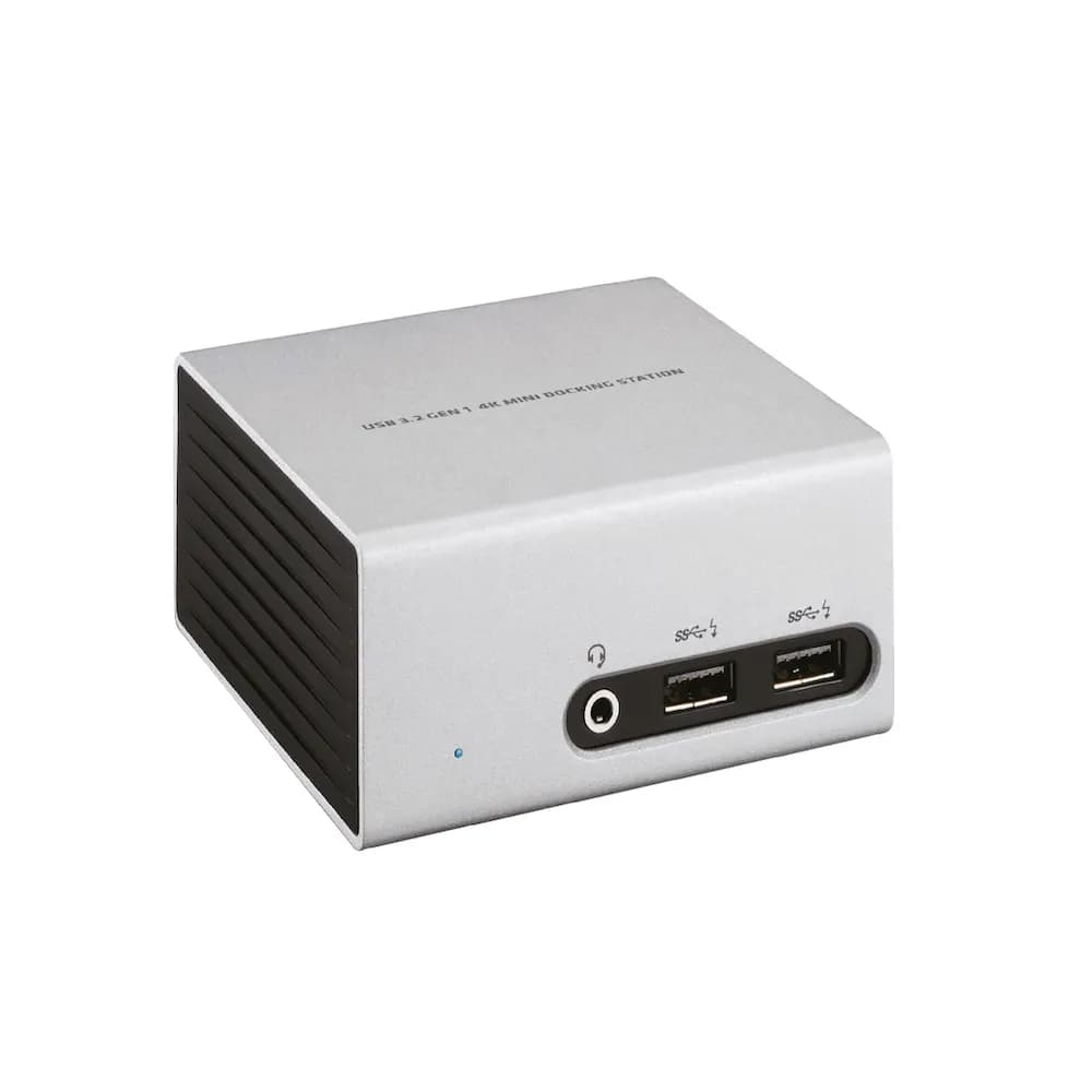 Club 3D 3.2 Gen1 USB-A 8-in-1 -telakka, Hopea/Musta