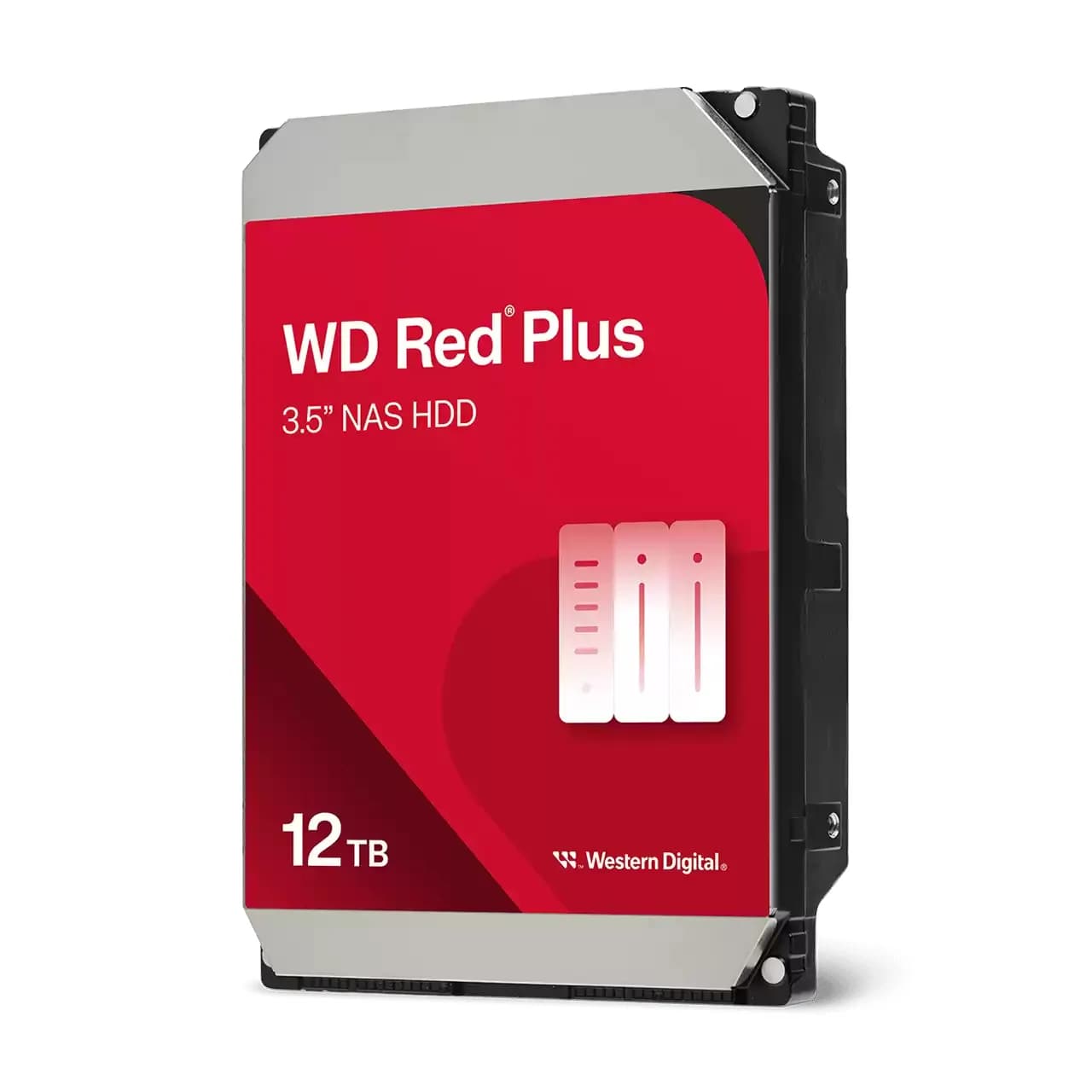 WD Red Plus 3.5" 12 Tt, 7200 RPM, 512 MB, SATA III -kovalevy (NAS) – WESTERN DIGITAL