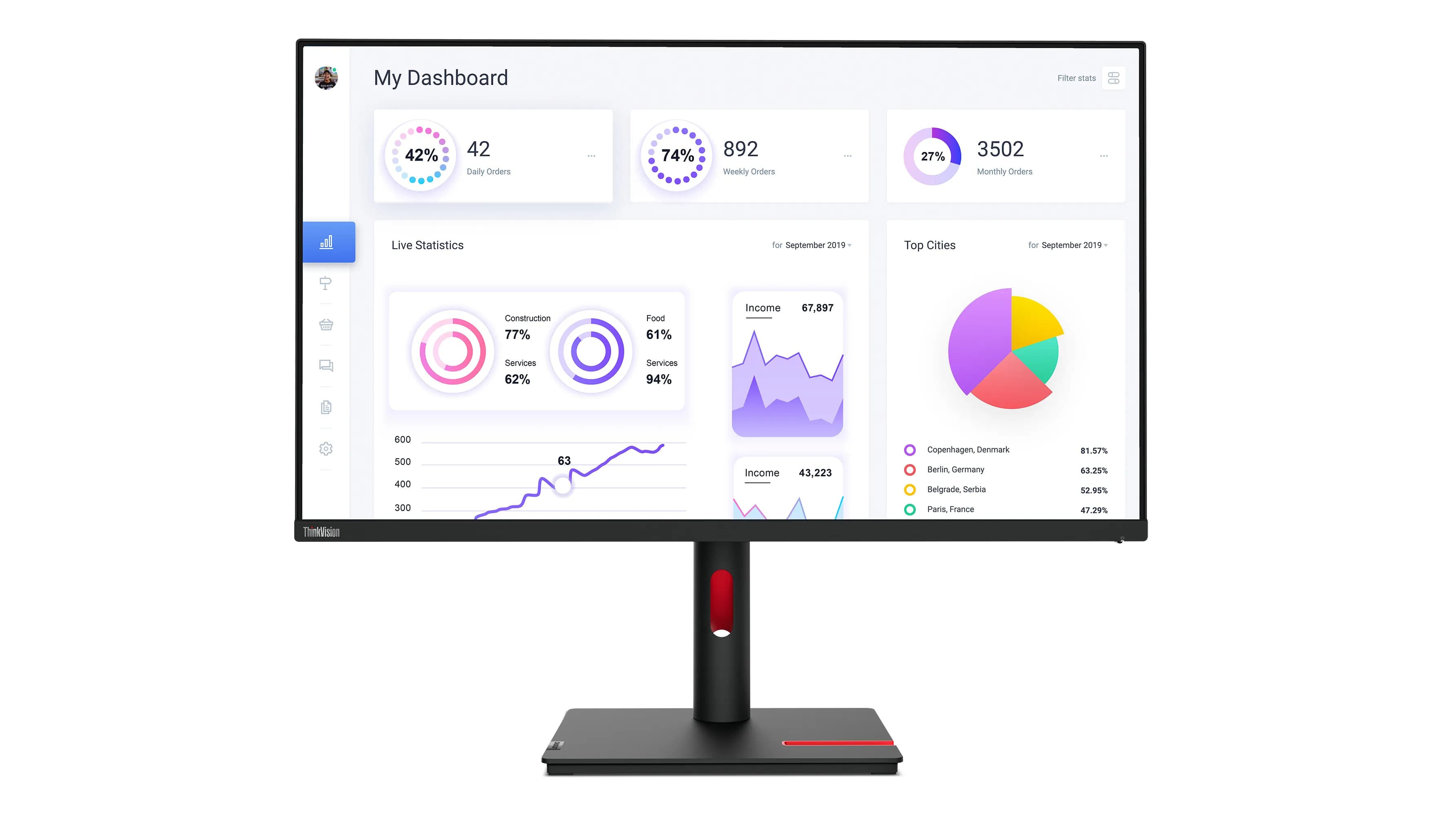 Lenovo ThinkVision T32p-30 31.5" 4K UHD, IPS -näyttö, USB-C hub – Lenovo