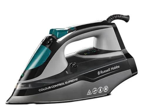 Russell Hobbs Colour Control Supreme -höyrysilitysrauta, 3100 W, 0,38 l, musta/vihreä/harmaa