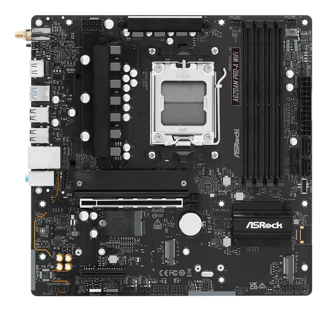 ASRock A620AM PRO-A WiFi AM5 mATX -emolevy – ASRock