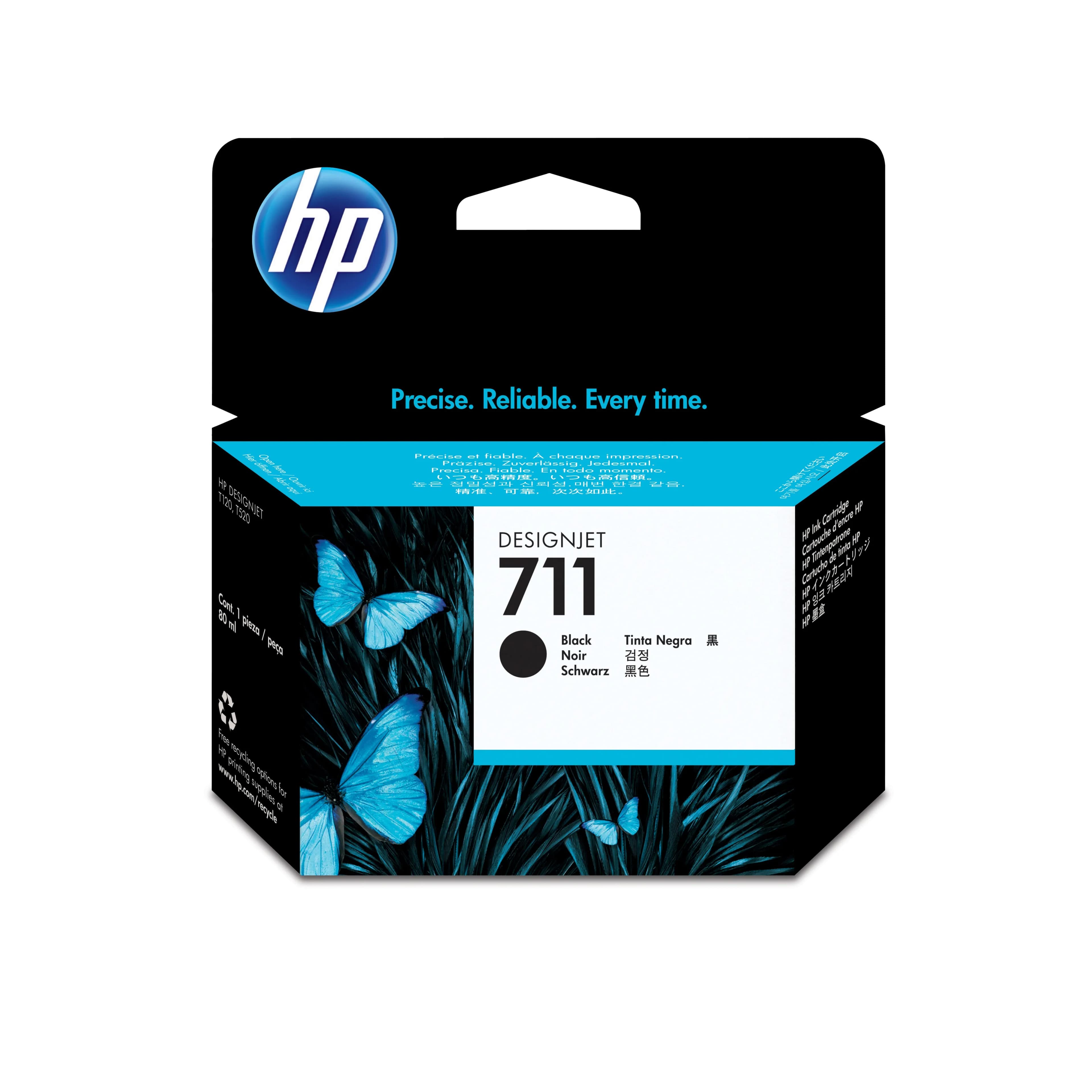 HP 711 CZ133A XL-mustekasetti, 80 ml, musta – HP