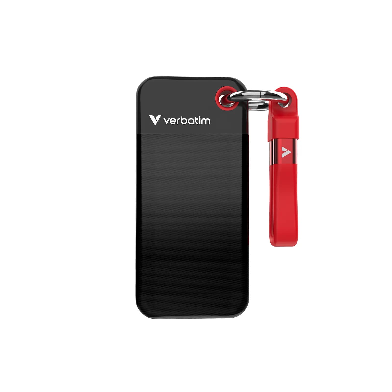 Verbatim Pocket SSD 2 Tt USB 3.2 Gen 2 (USB-C) -ulkoinen SSD, kannettava, musta/punainen – Verbatim