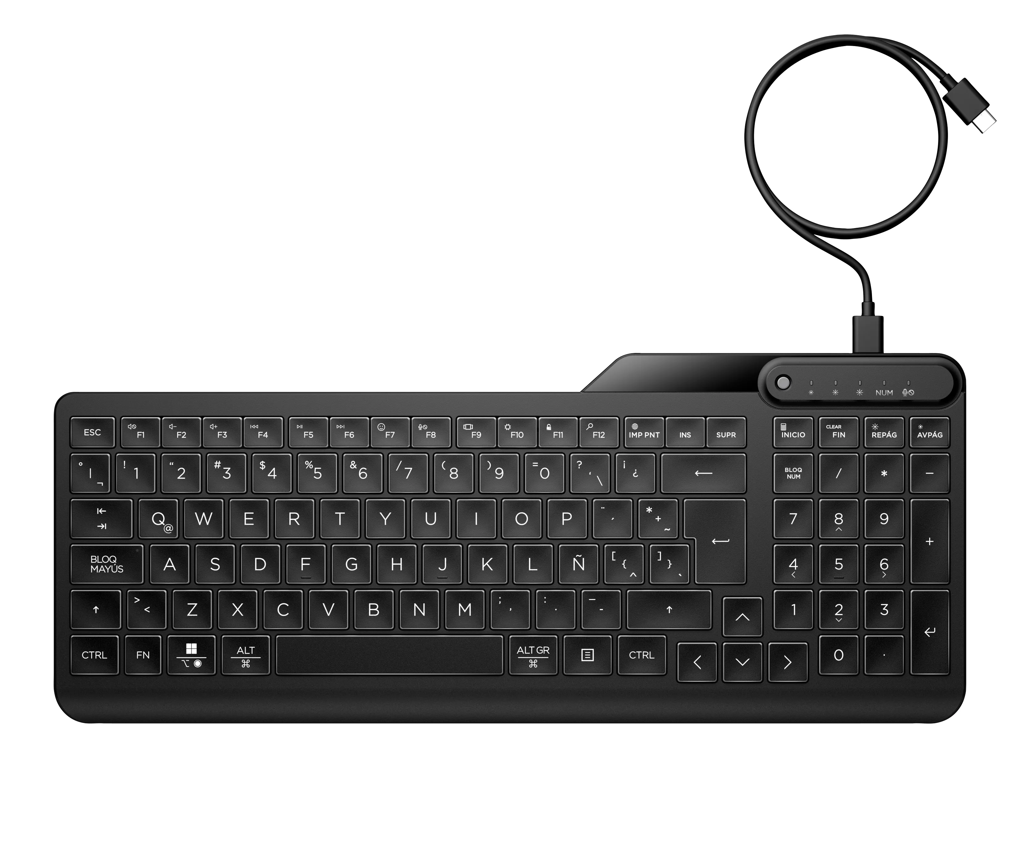 HP 405 Multi-Device Backlit -näppäimistö, musta – HEWLETT-PACKARD