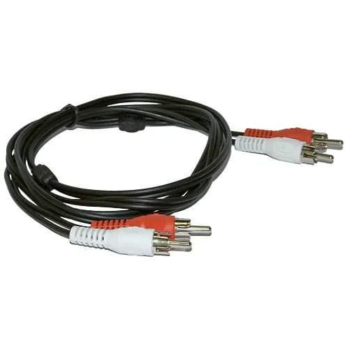 MicroConnect 2x RCA -audiokaapeli, 10 m, musta