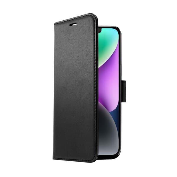 Screenor Smart, iPhone 16e -lompakkokotelo, Musta – SCREENOR