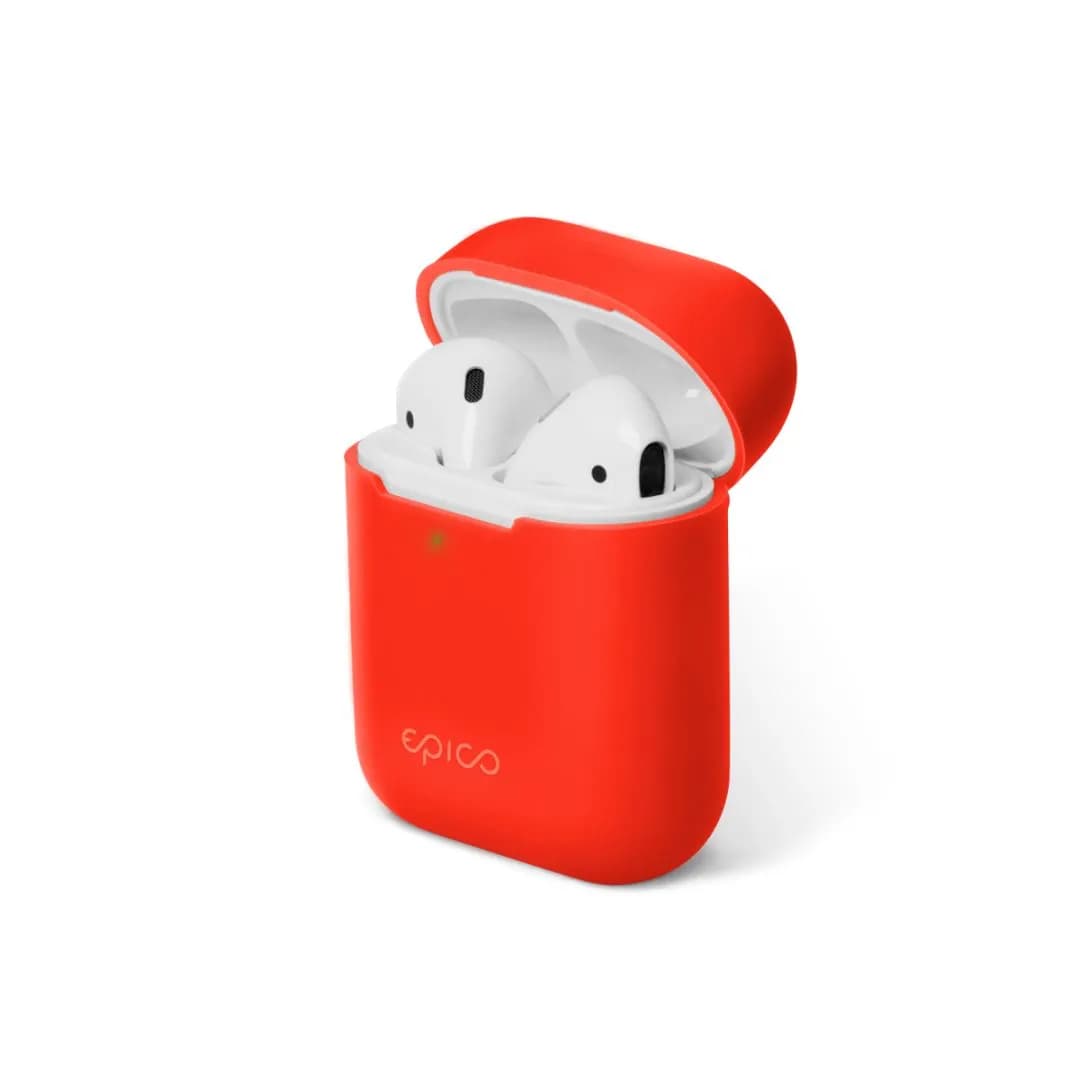 Epico Silicone Cover, AirPods (2nd Gen / 1st Gen) -suojakuori, Punainen