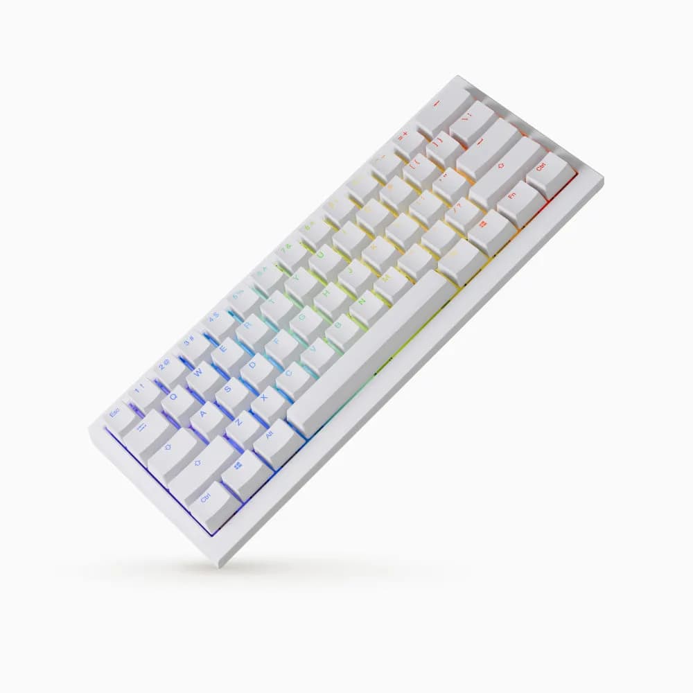 Ducky One X Mini Wireless -langaton mekaaninen pelinäppäimistö, Ducky Inductive, valkoinen