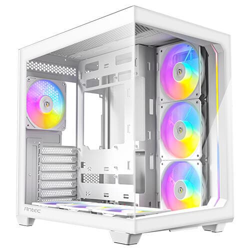 Antec C6 Curve -miditornikotelo ikkunalla ja RGB-valaistuksella, valkoinen – ANTEC