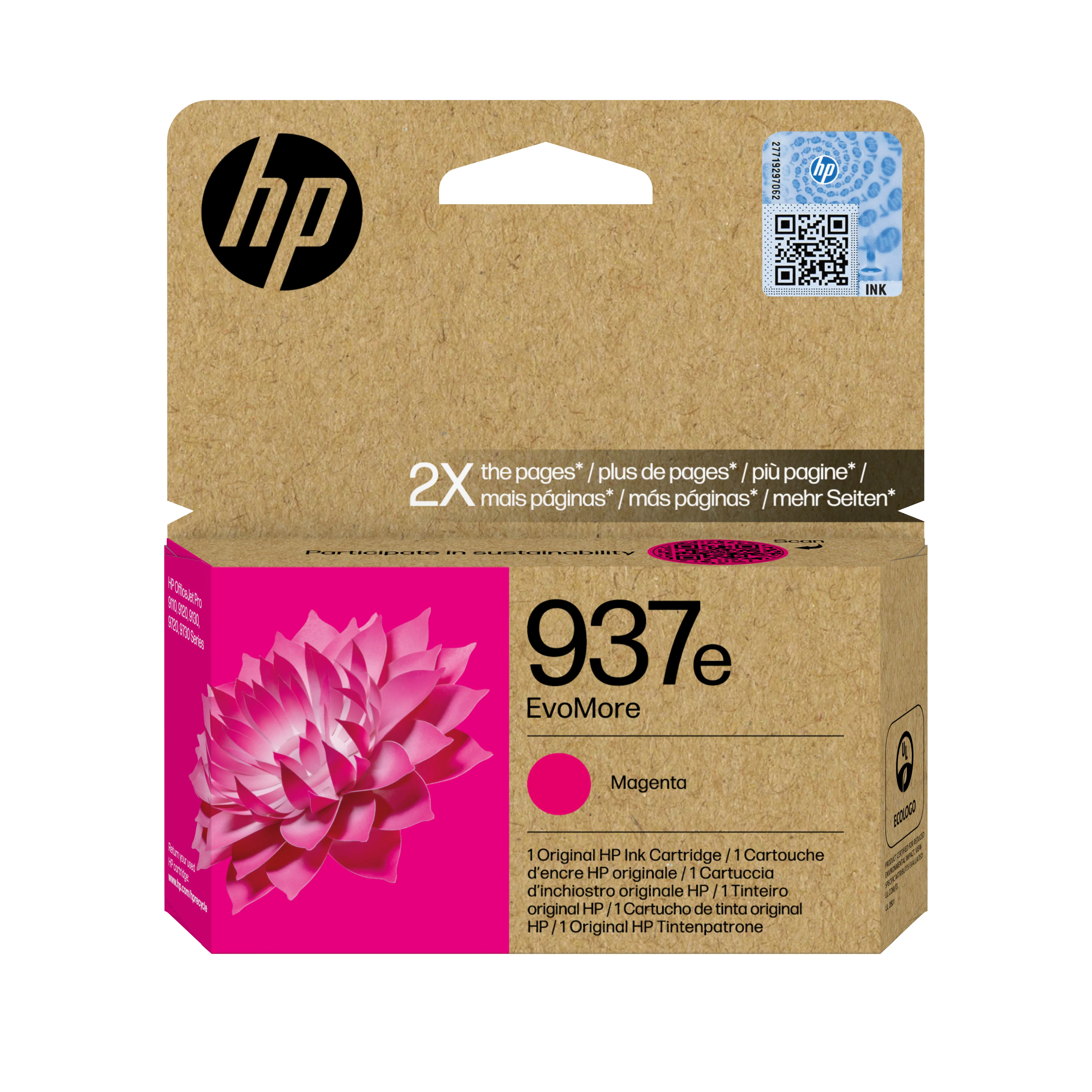 HP 937e EvoMore Korkea kapasiteetti -mustekasetti, magenta