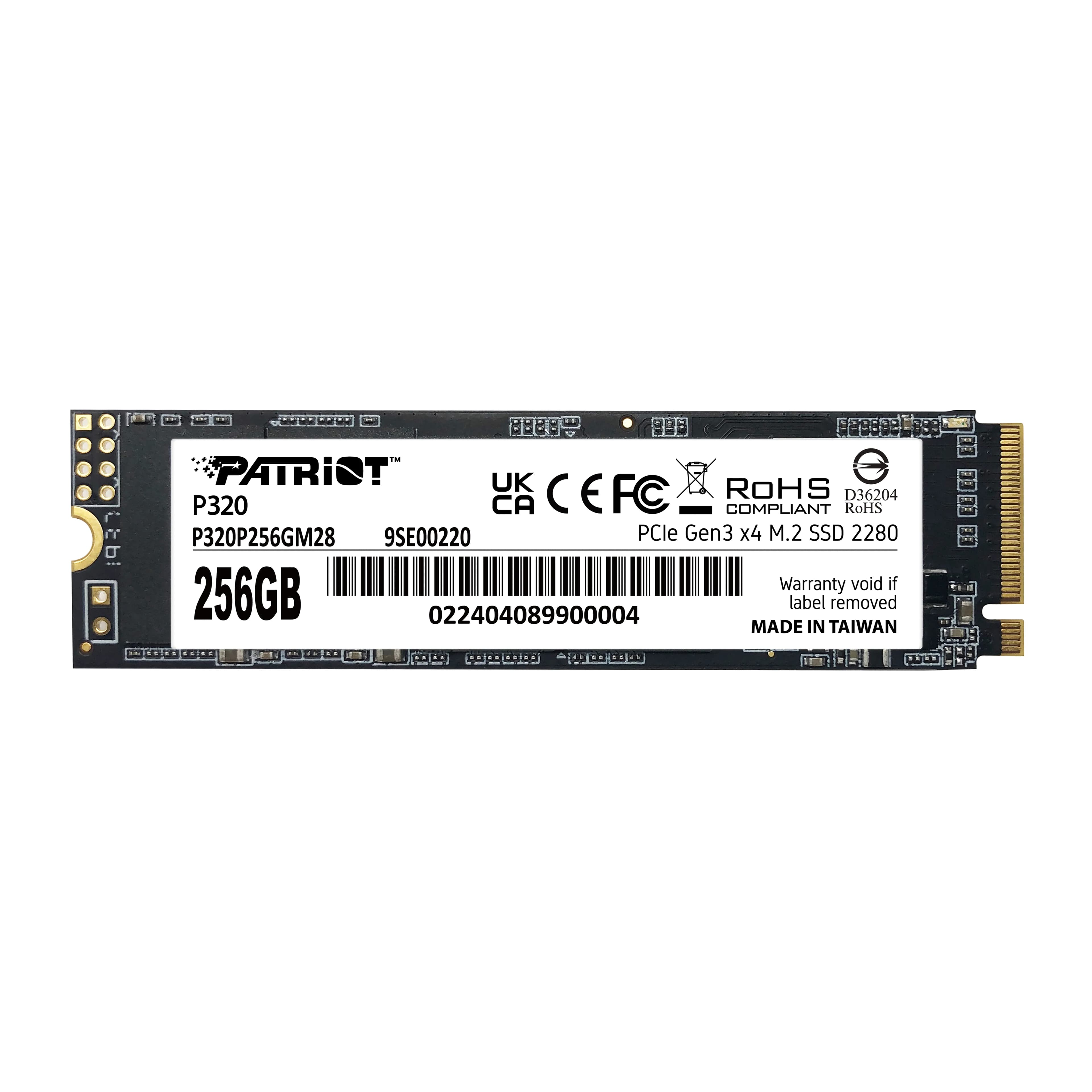 Patriot P320 256 Gt M.2 PCIe 3.0 NVMe -SSD-levy – PATRIOT