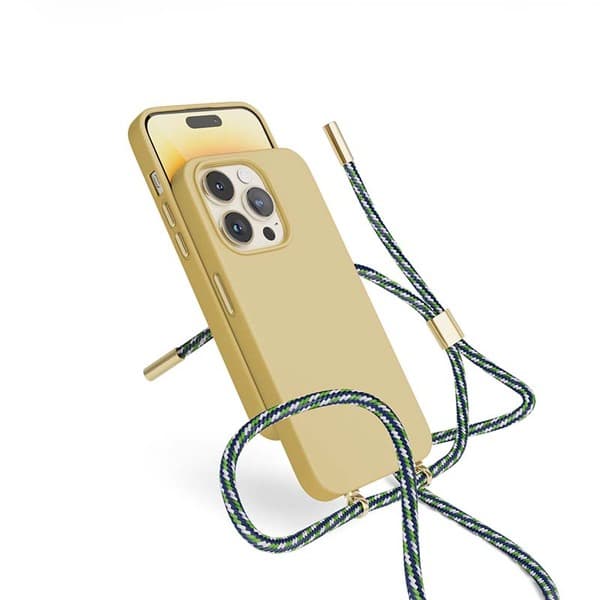 Epico Silicone Necklace, iPhone 14/13 -suojakuori, Beige – EPICO