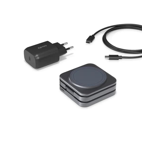Epico UltraBase EF30 3in1 Fold Mag+ Wireless Charging Stand - space grey – EPICO