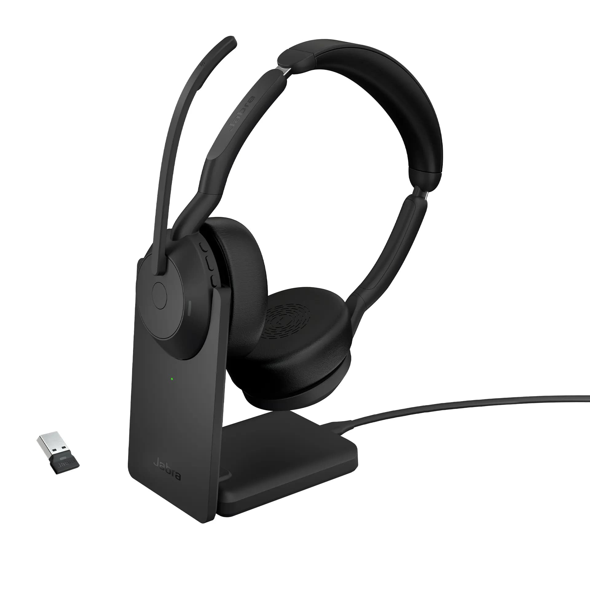 Jabra Evolve2 55 ANC -langaton stereokuulokemikrofoni + pöytästandi, musta