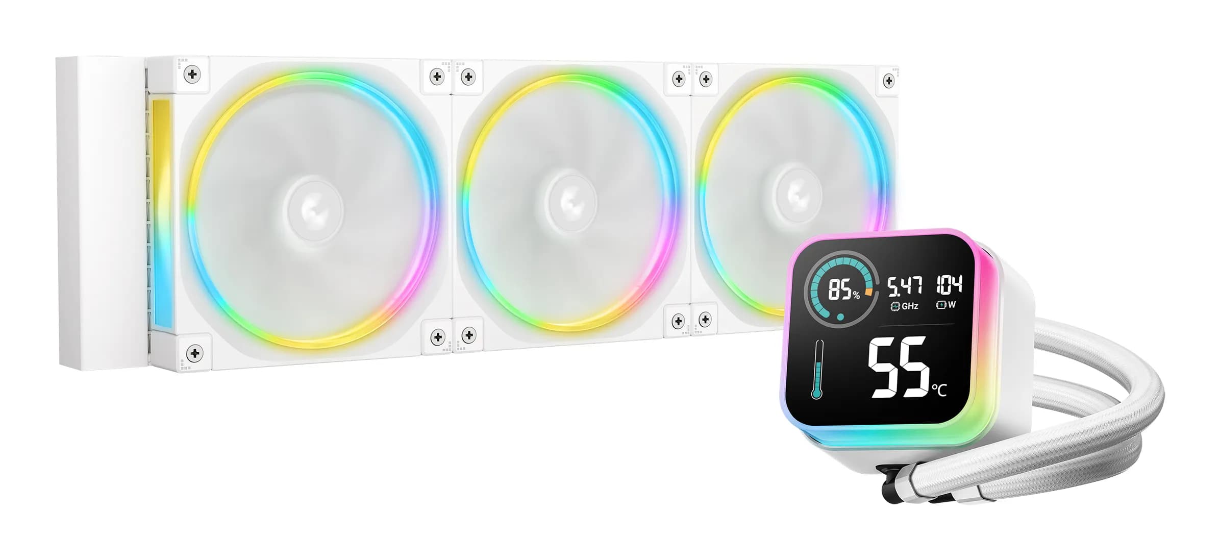 DeepCool LQ360 ULTRA ARGB 360 mm prosessorin nestejäähdytin - Valkoinen