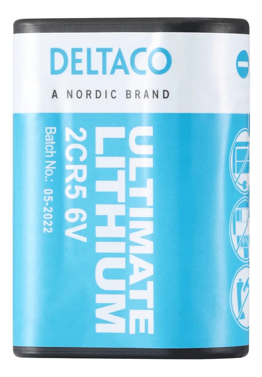 DELTACO Ultimate Lithium 2CR5 - Paristo, 6 V, 1-pakkaus