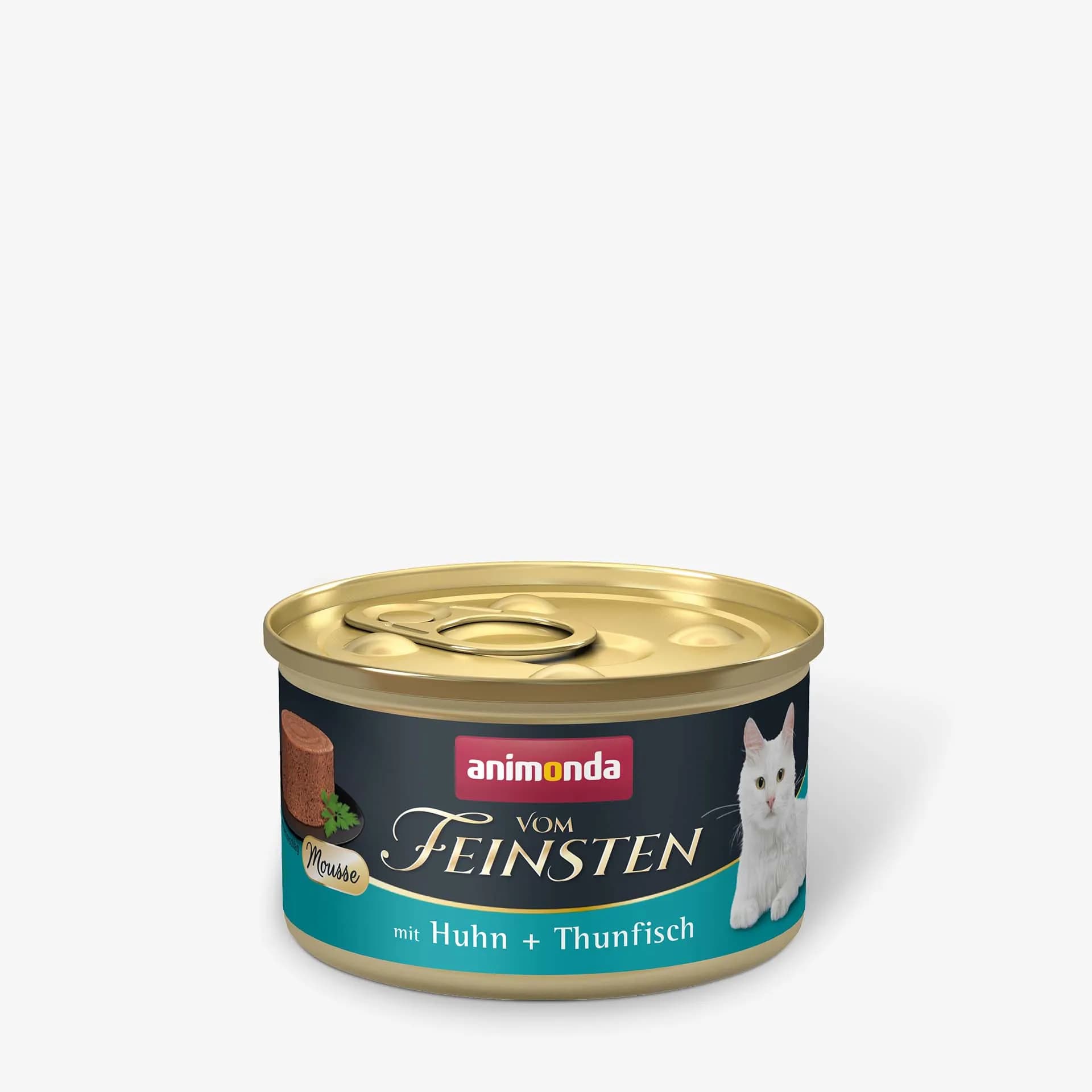 Animonda Vom Feinsten Mousse Chicken and Tuna, Kissan märkäruoka, Adult, Viljaton, 12 x 85 g – Animonda